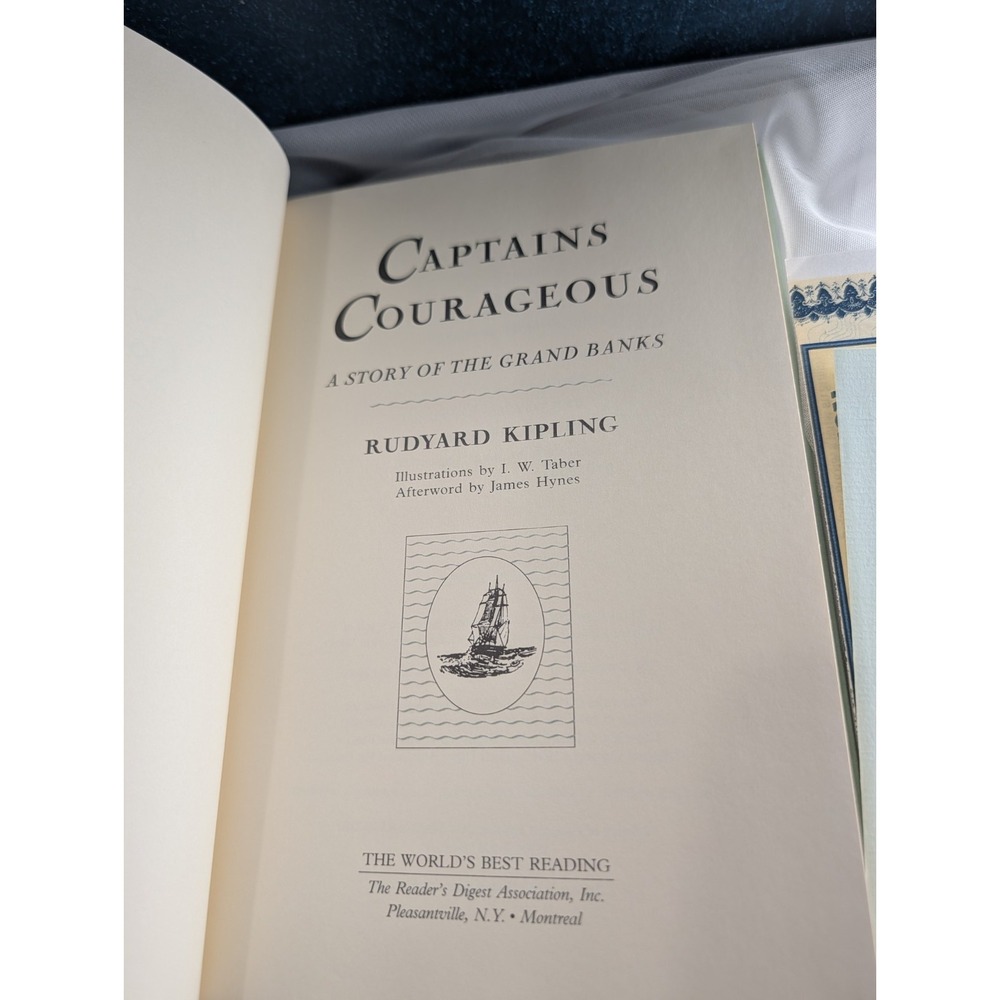 The World's Best Reading Captains Courageous Rudyard Kipling Hardcover - Picture 8 of 12